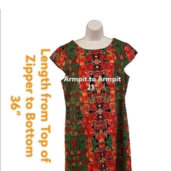 Womens Madison‎ Leigh Floral Cap Sleeve Shift Dress Size 16 NWT - Picture 10 of 12
